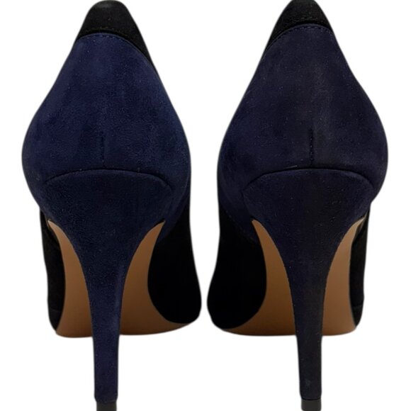 Nine West Navy & Black Faux-Suede Heels (7.5) - Picture 4 of 4